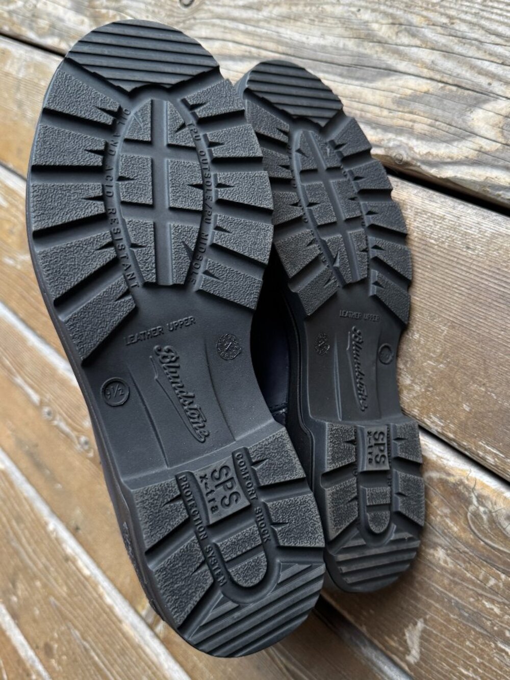 NWOT Blundstone Navy Blue Leather Chelsea Boots in Women's 11/Men's 9.5 - Picture 10 of 12